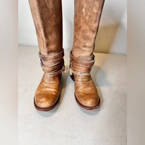 Freebird By Steven Women’s Drove Sz 6 Leather Distressed Brown Boots Western - Picture 4 of 9